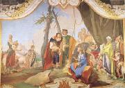 Giovanni Battista Tiepolo Rachel Hiding the Idols from her Father Laban (mk08) oil on canvas